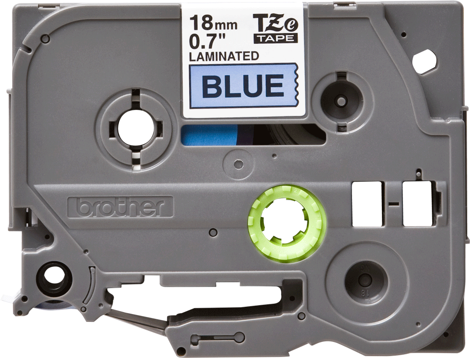 Oriģinālā Brother TZe541 melnas drukas zila uzlīmju lentes kasete, 18mm plata 2